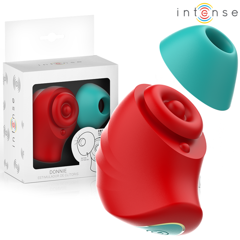 INTENSE - DONNIE ESTIMULADOR CLÍTORIS ROJO/VERDE-MillenialSexshop-INTENSE FUN Imagen del artículo erótico INTENSE - DONNIE ESTIMULADOR CLÍTORIS ROJO/VERDE de INTENSE FUN en la sección JUGUETES BIENESTAR |Juguetes para Mujeres|Estimuladores|Para Clítoris de Millenial Sexshop.