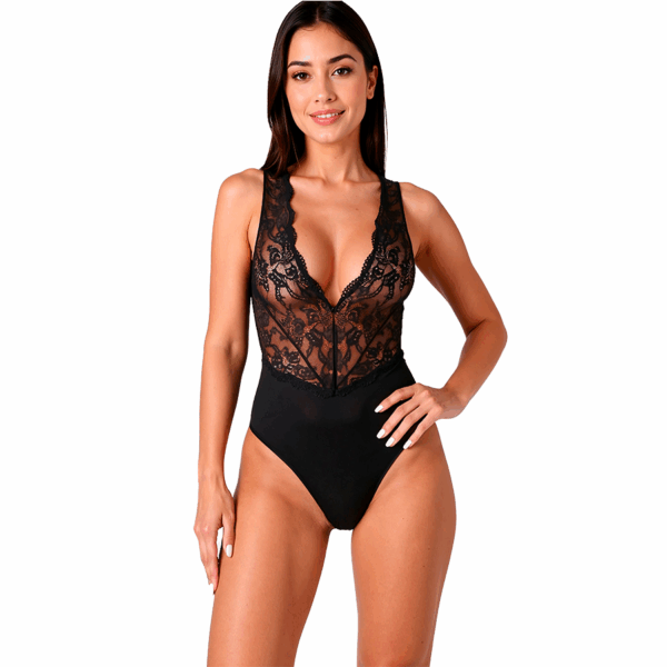 Imagen del artículo erótico PASSION - EVALIE BODY NEGRO L/XL de PASSION WOMAN TEDDIES en la sección MODA & LENCERÍA|Lencería Mujer|Lencería Sexy|Bodys de Millenial Sexshop.