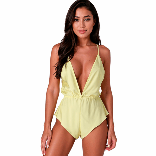 Imagen del artículo erótico PASSION - SENSIE BODY AMARILLO L/XL de PASSION WOMAN TEDDIES en la sección MODA & LENCERÍA|Lencería Mujer|Lencería Sexy|Bodys de Millenial Sexshop.