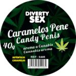 Imagen del artículo erótico DIABLO GOLOSO - 20 CARAMELOS PENE AROMA CANNABIS de DIABLO GOLOSO en la sección ARTÍCULOS VARIOS|Dulces|Caramelos Divertidos de Millenial Sexshop.