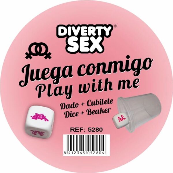 Imagen del artículo erótico DIABLO PICANTE - DADO DURO BLANCO POSTURAS CHICAS CON CUBILETE de DIABLO PICANTE en la sección JUEGOS |Juego de Dados de Millenial Sexshop.