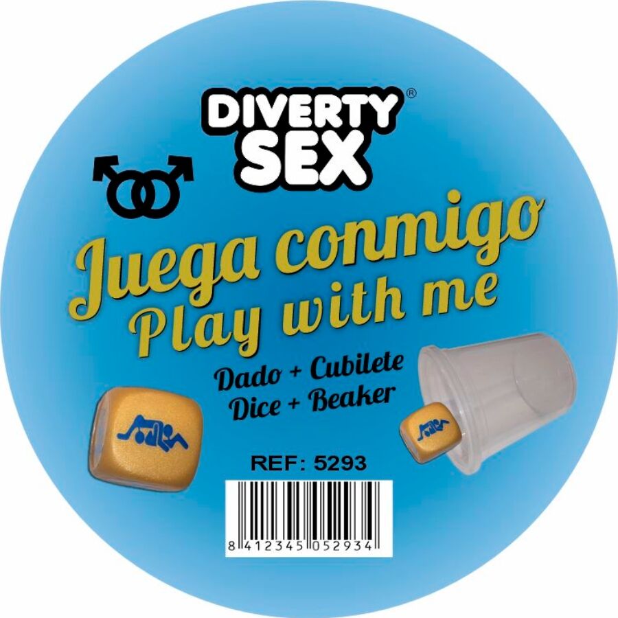 Imagen del artículo erótico DIABLO PICANTE - DADO DURO DORADO POSTURAS CHICOS CON CUBILETE de DIABLO PICANTE en la sección JUEGOS |Juego de Dados de Millenial Sexshop.