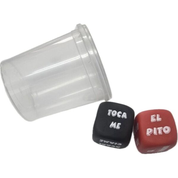 Imagen del artículo erótico DIABLO PICANTE - DADOS VERBO + LUGAR DEL CUERPO CON CUBILETE de DIABLO PICANTE en la sección JUEGOS |Juego de Dados de Millenial Sexshop.