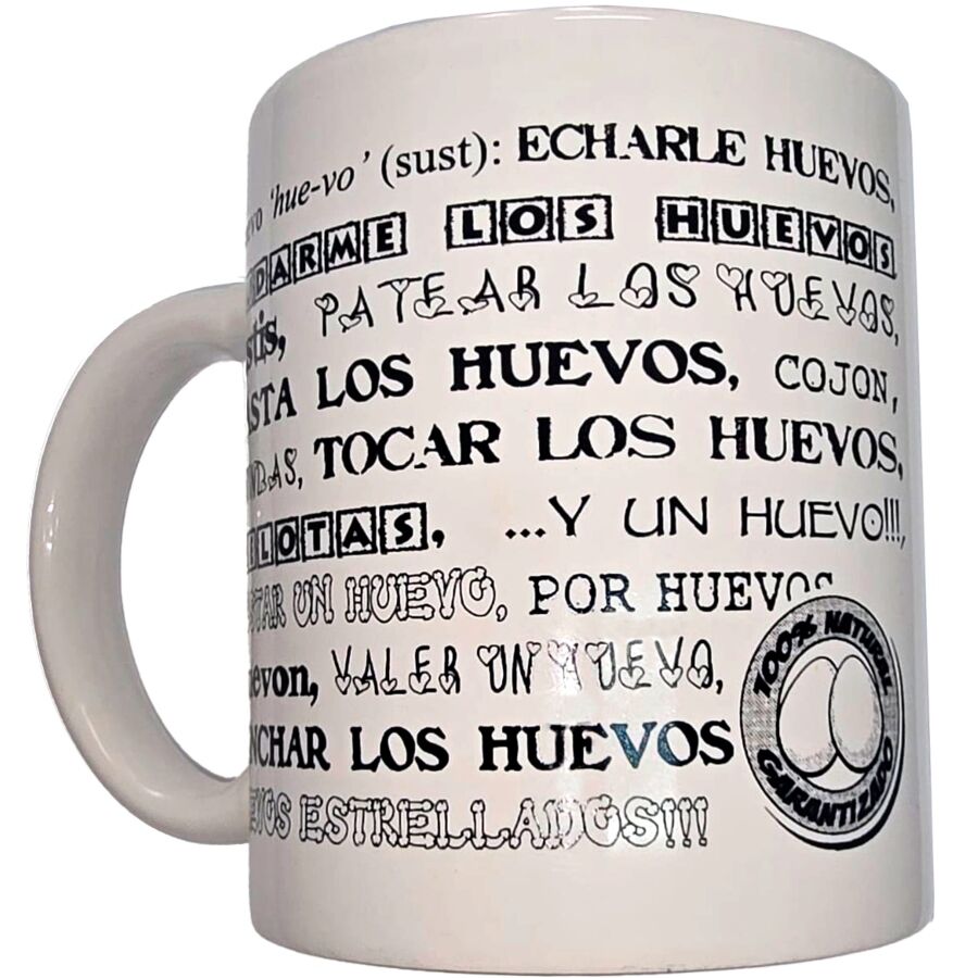 DIABLO PICANTE - TAZA BLANCA DE SINÓNIMOS HUEVOS 370 ML-MillenialSexshop-DIABLO PICANTE Imagen del artículo erótico DIABLO PICANTE - TAZA BLANCA DE SINÓNIMOS HUEVOS 370 ML de DIABLO PICANTE en la sección ARTÍCULOS VARIOS|Articulos divertidos|Complementos de Millenial Sexshop.