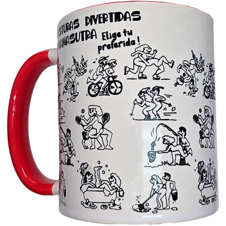 Imagen del artículo erótico DIABLO PICANTE - TAZA BLANCA POSTURAS KAMASUTRA & ASA ROJA 370 ML de DIABLO PICANTE en la sección ARTÍCULOS VARIOS|Articulos divertidos|Complementos de Millenial Sexshop.