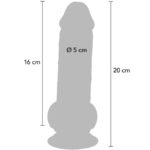 GET REAL - PENE REALÍSTICO DELUXE CON TESTÍCULOS EXTRA GRUESO 20 CM - Imagen 4