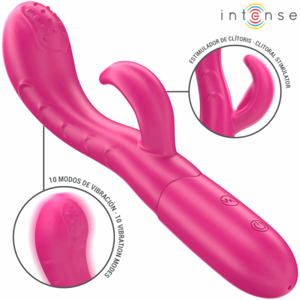 Imagen del artículo erótico INTENSE - AMARA VIBRADOR CON LENGUA ESTIMULADORA 10 VIBRACIONES ROSA de INTENSE FUN en la sección JUGUETES BIENESTAR |Vibradores|Vibradores HI-TECH de Millenial Sexshop.