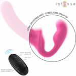 INTENSE - AMY VIBRADOR DOBLE 20 CM ROSA CONTROL REMOTO - Imagen 3