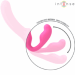 INTENSE - AMY VIBRADOR DOBLE 20 CM ROSA CONTROL REMOTO - Imagen 5