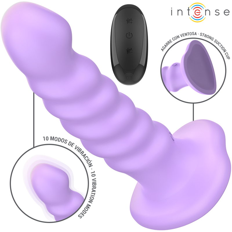 Imagen del artículo erótico INTENSE - BRENDA VIBRADOR TALLA M DISEÑO EN ESPIRAL 10 VIBRACIONES MORADO CONTROL REMOTO de INTENSE FUN en la sección JUGUETES BIENESTAR |Vibradores|Vibradores control remoto de Millenial Sexshop.