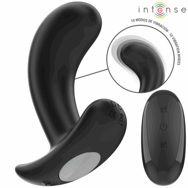 Imagen del artículo erótico INTENSE - CHANDLER PLUG ANAL 10 VIBRACIONES NEGRO CONTROL REMOTO de INTENSE ANAL TOYS en la sección JUGUETES BIENESTAR |Anal|Plugs Anales de Millenial Sexshop.