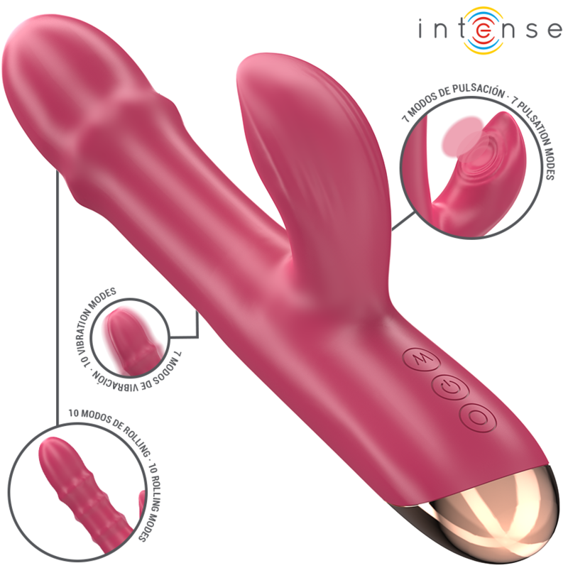 INTENSE - CHLOE VIBRADOR MULTIFUNCIÓN 3 EN 1 ROJO-MillenialSexshop-INTENSE FUN Imagen del artículo erótico INTENSE - CHLOE VIBRADOR MULTIFUNCIÓN 3 EN 1 ROJO de INTENSE FUN en la sección JUGUETES BIENESTAR |Vibradores|Vibradores HI-TECH de Millenial Sexshop.