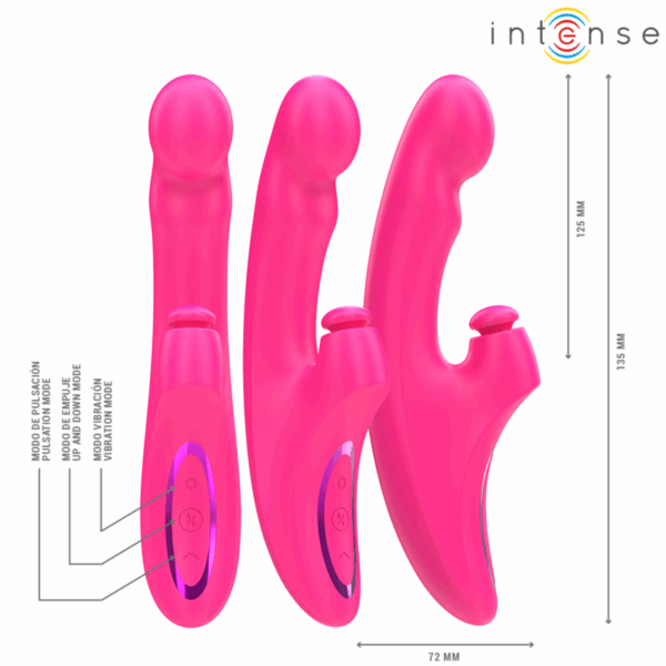 5 CM MULTIFUNCIÓN 3 EN 1 10 VIBRACIONES ROSA de INTENSE FUN en la sección JUGUETES BIENESTAR |Vibradores|Vibradores HI-TECH de Millenial Sexshop.