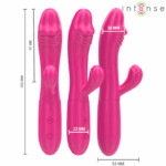 INTENSE - IVY VIBRADOR FLEXIBLE 10 VIBRACIONES CON LENGUA ESTIMULADORA ROSA - Imagen 2