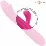INTENSE - IVY VIBRADOR FLEXIBLE 10 VIBRACIONES CON LENGUA ESTIMULADORA ROSA - Imagen 4