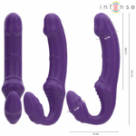 INTENSE - JILL VIBRADOR DOBLE 20 CM VIOLETA CONTROL REMOTO - Imagen 2