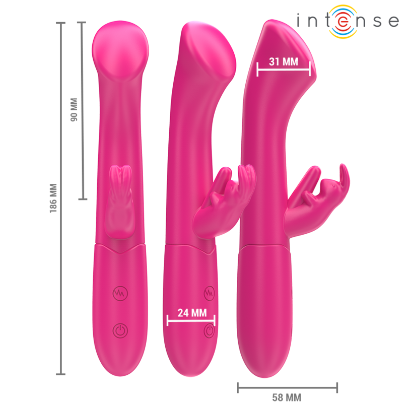 6 CM 10 VIBRACIONES ROSA de INTENSE FUN en la sección JUGUETES BIENESTAR |Vibradores|Vibradores Rabbit de Millenial Sexshop.