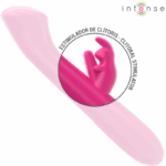 INTENSE - JULIETA VIBRADOR RABBIT 18,6 CM 10 VIBRACIONES ROSA - Imagen 5