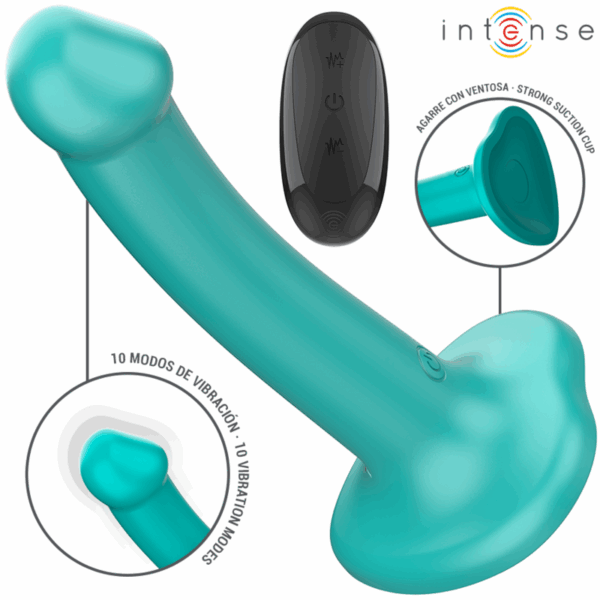 Imagen del artículo erótico INTENSE - KATIE VIBRADOR CON VENTOSA 10 VIBRACIONES AZUL OSCURO CONTROL REMOTO de INTENSE FUN en la sección JUGUETES BIENESTAR |Vibradores|Vibradores control remoto de Millenial Sexshop.