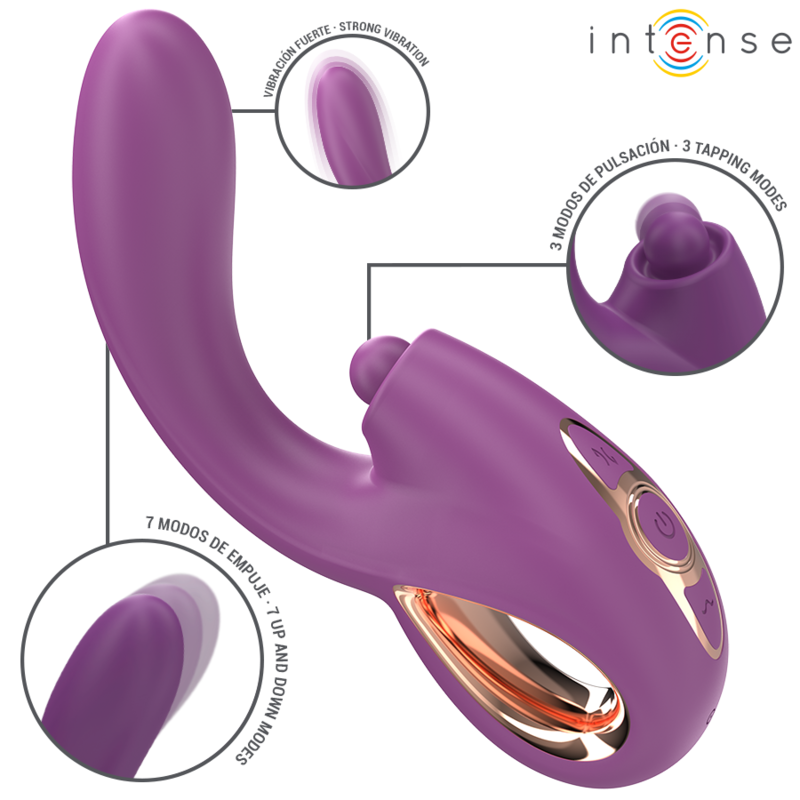 Imagen del artículo erótico INTENSE - LALI VIBRADOR PUNTO G MULTIFUNCIÓN ESTIMULACIÓN & EMPUJE & VIBRACIÓN MORADO de INTENSE FUN en la sección JUGUETES BIENESTAR |Vibradores|Vibradores HI-TECH de Millenial Sexshop.