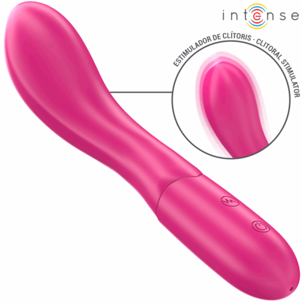 Imagen del artículo erótico INTENSE - LISETTE VIBRADOR 19 CM FLEXIBLE 10 VIBRACIONES ROSA de INTENSE FUN en la sección JUGUETES BIENESTAR |Vibradores|Vibradores Clasicos anales o vaginales de Millenial Sexshop.