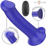 Imagen del artículo erótico INTENSE - VICTORIA VIBRADOR CON VENTOSA 10 VIBRACIONES AZUL OSCURO CONTROL REMOTO de INTENSE FUN en la sección JUGUETES BIENESTAR |Vibradores|Vibradores control remoto de Millenial Sexshop.