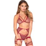 Imagen del artículo erótico LEG AVENUE - 89362 SET TOP + TANGA + LIGUERO + ESPOSAS ROJO - TALLA ÚNICA de LEG AVENUE SETS en la sección MODA & LENCERÍA|Lencería Mujer|Lencería Picante|Sets con Liguero de Millenial Sexshop.