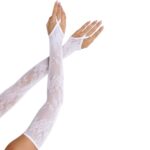Imagen del artículo erótico LEG AVENUE - GUANTES EXTRALARGOS CALIENTABRAZOS DE ENCAJE FLORAL BLANCO de LEG AVENUE ACCESSORIES en la sección MODA & LENCERÍA|Lencería Mujer|Accesorios|Guantes para lencería de Millenial Sexshop.