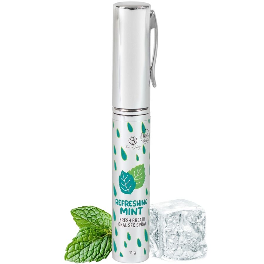SECRETPLAY - SPRAY SEXO ORAL MENTA REFRESCANTE-MillenialSexshop-SECRETPLAY COSMETIC Imagen del artículo erótico SECRETPLAY - SPRAY SEXO ORAL MENTA REFRESCANTE de SECRETPLAY COSMETIC en la sección DROGUERÍA |Para Sexo Oral de Millenial Sexshop.