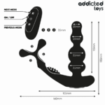 ADDICTED TOYS - MASAJEADOR PROSTÁTICO ROTATORIO CONTROL REMOTO - Imagen 5