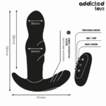 ADDICTED TOYS - PLUG ANAL VIBRADOR ROTATORIO CONTROL REMOTO - Imagen 5
