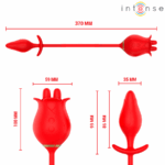 INTENSE - MELANIE DOBLE ESTIMULADOR CLÍTORIS CON LENGUA ZIGZAG - Imagen 7