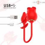 INTENSE - MELANIE DOBLE ESTIMULADOR CLÍTORIS CON LENGUA ZIGZAG - Imagen 8