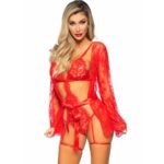 Imagen del artículo erótico LEG AVENUE - 86123 SET BODY + BATA DE LIGUERO ROJO TALLA M de LEG AVENUE SETS en la sección MODA & LENCERÍA|Lencería Mujer|Lencería Picante|Conjunto de lencería sexy de Millenial Sexshop.