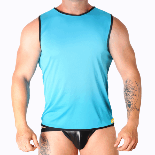 Imagen del artículo erótico MACHO - CAMISETA AZUL S/M de MACHO UNDERWEAR en la sección MODA & LENCERÍA|Lencería Hombre|Camisetas Masculinas de Millenial Sexshop.