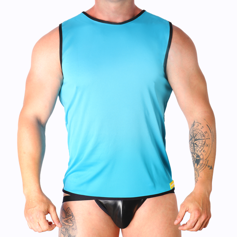 Imagen del artículo erótico MACHO - CAMISETA AZUL S/M de MACHO UNDERWEAR en la sección MODA & LENCERÍA|Lencería Hombre|Camisetas Masculinas de Millenial Sexshop.