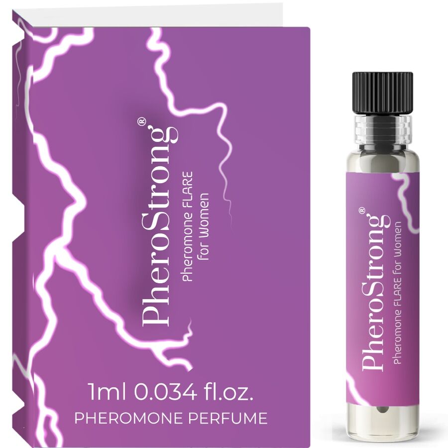 Imagen del artículo erótico PHEROSTRONG - FLARE PERFUME CON FEROMONAS PARA MUJER 1 ML de PHEROSTRONG en la sección DROGUERÍA |Perfumes |Perfumes Feromonas Femeninas de Millenial Sexshop.