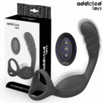 Imagen del artículo erótico ADDICTED TOYS - ANILLO DOBLE VIBRADOR PROSTÁTICO CONTROL REMOTO de ADDICTED TOYS en la sección JUGUETES BIENESTAR |Juguetes para Hombres|Accesorios para el pene|Anillos Pene|Anillos con Vibración de Millenial Sexshop.