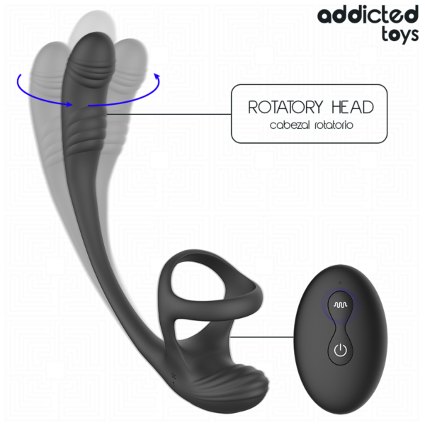 Imagen del artículo erótico ADDICTED TOYS - PLUG ANAL VIBRACIÓN Y WAVING 360º Y ESTIMULADOR TESTÍCULOS de ADDICTED TOYS en la sección JUGUETES BIENESTAR |Anal|Plugs Anales de Millenial Sexshop.