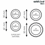 ADDICTED TOYS - SET ANILLOS PENE TEXTURIZADOS 4 TAMAÑOS - Imagen 5