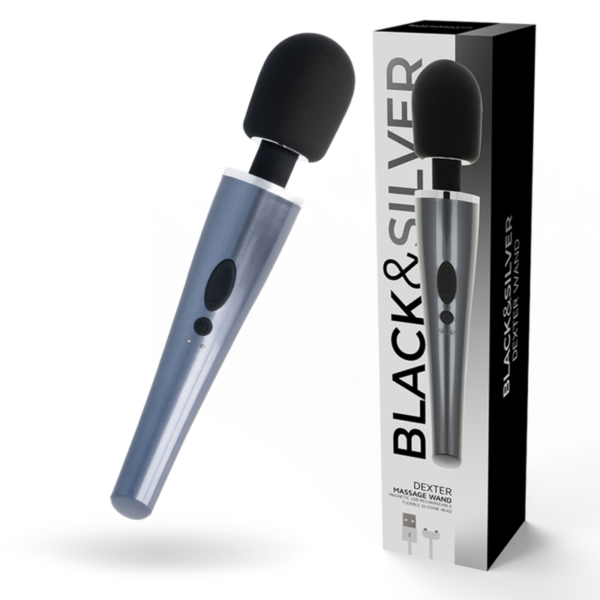 Imagen del artículo erótico BLACK&SILVER - DEXTER MASSAGE WAND de BLACK&SILVER en la sección JUGUETES BIENESTAR |Vibradores|Vibrador WAND de Millenial Sexshop.
