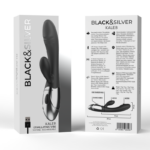 BLACK&SILVER - KALEB VIBRADOR RABBIT SILICON MILTI FUNCION - Imagen 6