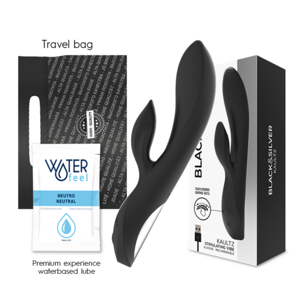 Imagen del artículo erótico BLACK&SILVER - KAULTZ VIBRADOR CONTROL TOUCH de BLACK&SILVER en la sección JUGUETES BIENESTAR |Vibradores|Vibradores Rabbit de Millenial Sexshop.