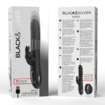 BLACK&SILVER - KENJI VIBRADOR RABBIT UP & DOWN COMPATIBLE CON WATCHME - Imagen 7