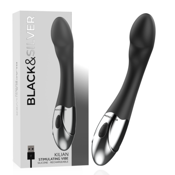 Imagen del artículo erótico BLACK&SILVER - KILIAN VIBRADOR PUNTO G de BLACK&SILVER en la sección JUGUETES BIENESTAR |Vibradores|Vibradores Punto G de Millenial Sexshop.