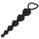 BLACK&SILVER - MILA CADENA ANAL DE CORAZONES 18 CM - Imagen 2