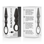 BLACK&SILVER - OZZY POTENTE VIBRADOR PLUG ANAL SILICONA - Imagen 5