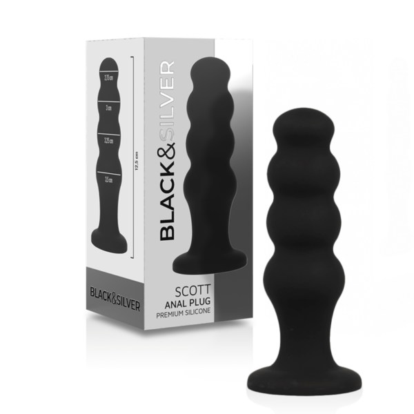Imagen del artículo erótico BLACK&SILVER - SCOTT PLUG ANAL SILICONA PREMIUM NEGRO de BLACK&SILVER en la sección JUGUETES BIENESTAR |Anal|Plugs Anales de Millenial Sexshop.