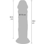 GET REAL - DILDO DELUXE DONG GRUESO DE DOBLE DENSIDAD TPE 35.5 CM - Imagen 4