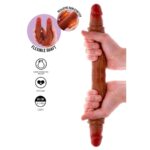 GET REAL - DILDO DOBLE DONG DE SILICONA CARAMELO 40 CM - Imagen 2